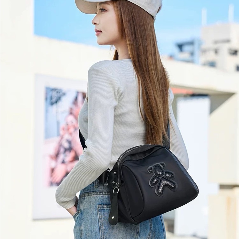 Women’s Waterproof Nylon Crossbody Shoulder Bag – Lightweight Casual Daily Handb